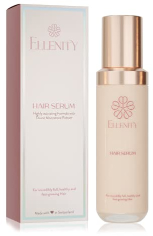 Booster Haarwuchsmittel - ELLENITY’s Hair Serum mit konzentriertem Wirkstoffkomplex. Dank aktivierender Formel sichtbar mehr Haarwachstum & weniger Haarausfall. Swiss Made | Vegan | Hormonfrei | 50ml
