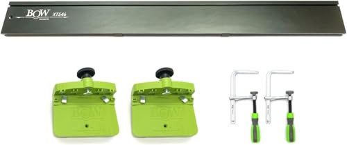 BOW Products XT XTENDER Fence System 46 - Guide de table T-Track avec XT Feed Supports et XT T-Track Clamps - Compatible avec scies sur table portables, tables de défonceuse et scies à ruban
