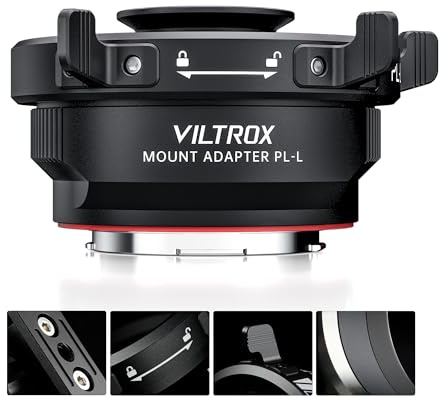 VILTROX PL-L Lens Adapter, Lens Converter Ring Camera Lens Mount Adapter Ring Compatible with PL Lens to L Mount Camera Panasonic S1 S1R S1H S5/Leica SL SL2 CL TL/Sigma FP DSLR Cameras