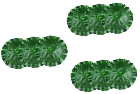 Yardwe 9stücke Künstliche Lotusblattdekoration Teiliges Schwimmende Seerosenblätter Für Aquarium Und Teich Realistische Simulation Von Wasserpflanzen Für Garten Und Innenbereich