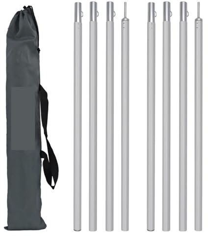 GSJNHY Zeltstange Teleskopstange Verstellbare 2 Meter Plane Zelt Aluminiumlegierung Stange verdicken Rack Stick Rod Outdoor Camping leichte Überdachung Markise Stützstangen (Color : 1 Pair Pole)