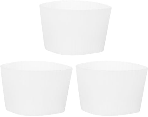 sourcing map 3 manicotti per tazze da caffè, in silicone, antiscivolo, per bottiglie d'acqua e tazze, trasparenti