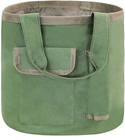 Namvo Garden Bucket,Tools Bag,Tool Organisers with Handle,Bags for Housekeepers,Cleaning Storage Organiser,Multi Pockets Craft Caddy for Garden/Fishing/Picnic/Washing(Grass Green)