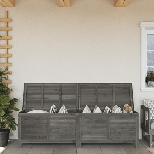 JUDYY Arcón jardín Madera Maciza Abeto Gris Antracita 198,5x50x56,5cm, Arco Jardin Exterior, Rosal Trepador, Arco Boda, Arco para Plantas Trepadoras, Arco Flores