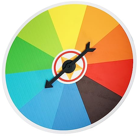 Abaodam Wiederverwendbares Preis Drehrad für Party Spiel Feier Abwischbar 40cm Wandbehang Gewinnrad für Spiele und Gewinnaktionen