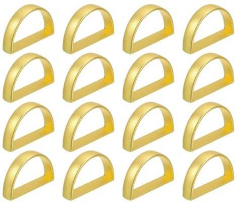 QUARKZMAN 20pz Ring per Tovaglioli a Forma di D Fermatovaglioli Oro Opaco | da Tavolo Fibbie Tovaglioli, per Decorazione Adornamento Matrimonio Festa