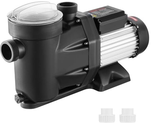 VEVOR Bomba para Piscinas Elevadas de 2 HP, 220 V-240 V, 1450/2860 RPM, Doble Velocidad, 1800 W, Caudal Máximo de 33 000 L/H, Potente, Ahorro de Energía, Polipropileno, Reduce el Consumo de Energía