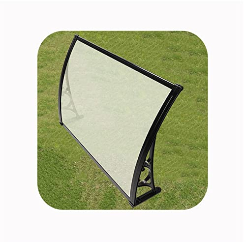Tettoia per finestra del patio, tenda da sole per porta d'ingresso in policarbonato impiombato scalabile, copertura grondaia per ingresso esterno insonorizzata protezione solare, protezione dalla luc
