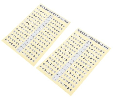 2 Stück Gitarrenaufkleber für Tonleiter aus Pvc, Griffbrett | Anfänger, Rückstandsfrei Ablösbar, zum Selbstlernen und Üben im Freien