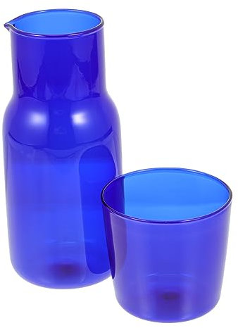 IMIKEYA 1 Juego De Jarra De Vidrio Jarra Azul Vertedor De Helado a De Agua a De Agua a De Agua Fría Y Caliente a De Jugo a De Agua Hervidor De Agua Espesado