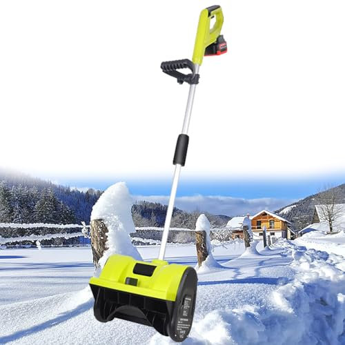 GESAIDES Cordless Electric Snow Shovel, Brushless Motor, 32cm width, with 2 Battery and Charger, Cordless Snow Blower, for Driveway, Patio, and Deck Clearing