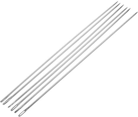 COOPHYA 6pezzi Aghi Da Cucito Con Occhio Aghi Metallo Per Cucire Lavorare Maglia e Ricamo Per Maglioni Sciarpe e Progetti Creativi