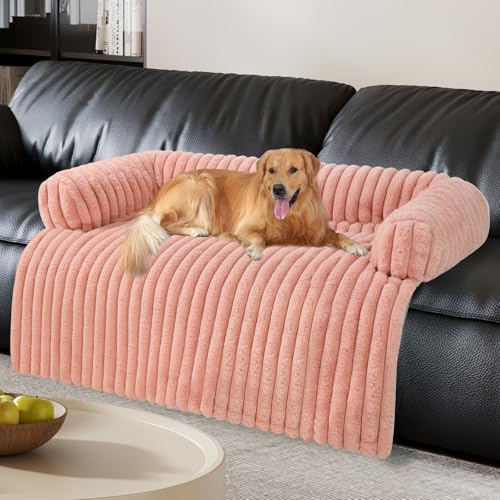 Luxuriöse Hundesofa Bett, Hundesofa Bezug für Hunde Waschbar, Abnehmbarer Couchschutz für Hunde, Wasserdichtes Hundesofabett, Hundebett für Couch, Haustier-Couchbezüge für Sofa, Couch Hundebett (Rosa