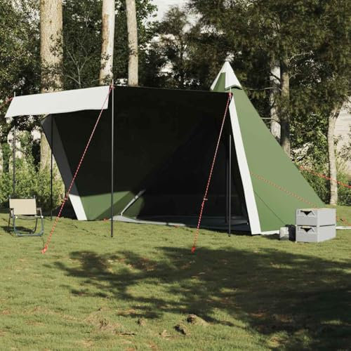 Homgoday Tipi-Familienzelt 6 Personen Grün Wasserdicht Familienzelt Camping Zelt Campingzelt Zelt Wasserdicht für Trekking, Camping