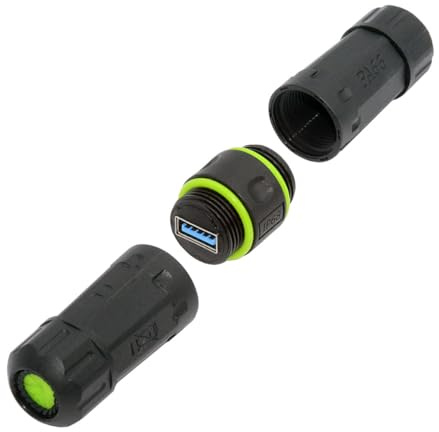 NFHK-Anschluss M20 Verriegelung IP68 Wasserdicht Typ-A USB3.0 5Gbps USB-A Buchse auf USB-A Buchse Verlängerungsadapter Koppler