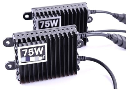 Universelles HID-Vorschaltgerät 2 Stück 75 W für AC-Umrüstsatz für Xenon-Vorschaltgerät für Xenon-Birne, weiße Farbe, 6000 K, Autoscheinwerfer, Autolampe H1, H7, H8