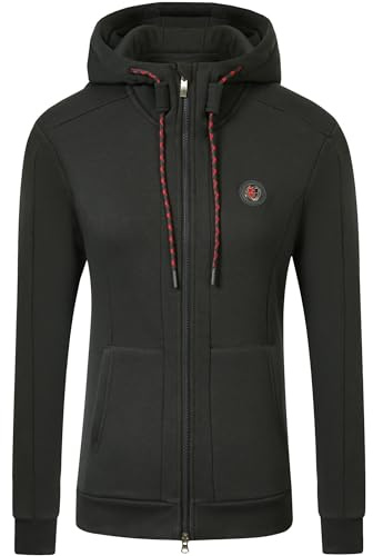 Covalliero - Veste à capuche Anniversary pour femme - Sweat à capuche zippé avec capuche - Veste de survêtement cintrée - Veste à capuche avec fermeture éclair et 2 poches - Vêtement d'équitation en