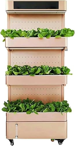 Sistema de Cultivo hidropónico en Torre, Sistema de Cultivo hidropónico para jardín de 225 cápsulas de 3 Niveles, Kit de Cultivo con riego automático e iluminación, Sistema de plantación ACU