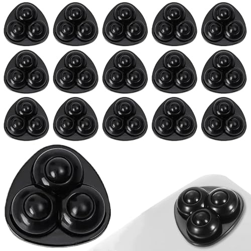 16 piezas universales negras pequeñas ruedas para muebles, autoadhesivas, mini ruedas para cafetera, basura, aparatos de cocina, cajas, armario sofá