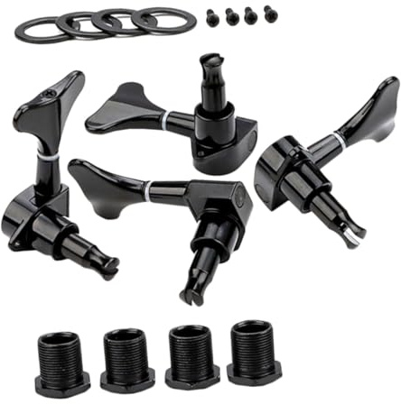 Gatuida 4 Sätze Teiliges Schwarze Bass saiten stimmwirbel Langlebige Elektrische Bass tuning pegs Verschleißfest Einfache Installation Kompatibel mit Bassgitarren Präzises Stimmen und