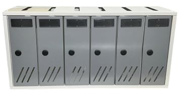 BOXOB Cassetta Postale condominiale Serenity –993 Bianco - Grigio (Bianco-Grigio, Comparti 6)
