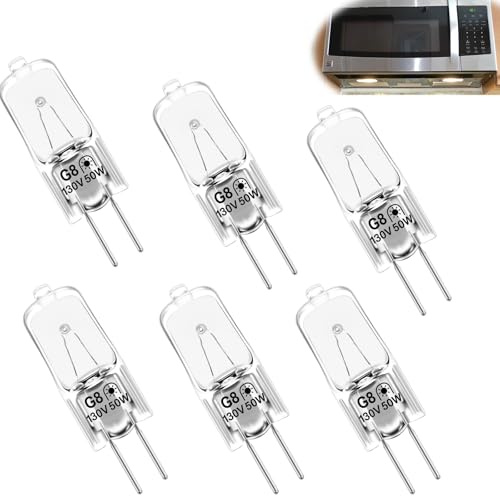 WB08X10051 WB08X10057 Microwave Oven Light Bulb Compatible with GE Profile (Pack of 6) 130V 50W Halogen Light Bulb Lamp