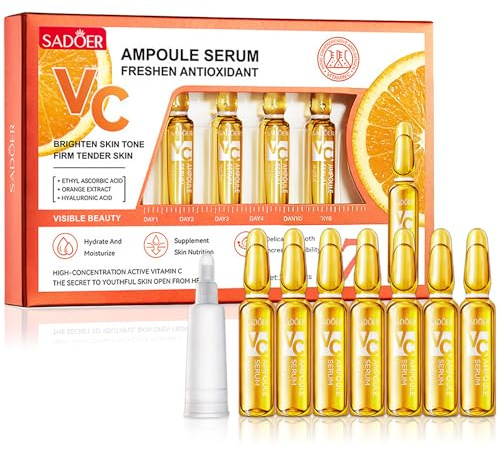 Serum Vitamine C Visage,Sérums Concentré,Ampollas Facial Vitamina C