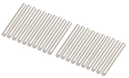 sourcing map 20Stk Rundstahl 3mm x 30mm Metallstange Stab Welle Achsen 304 Edelstahl für RC Spielzeugauto