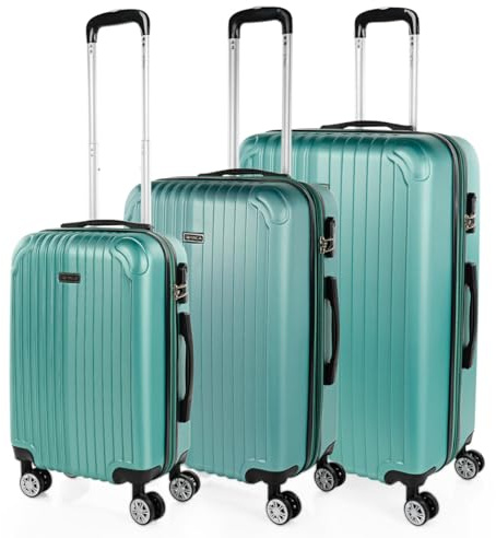 ITACA - Gepäck-Sets, Reisekoffer, Reisekoffer Set, Kofferset, Hartschalenkoffer, Trolley-Set, Luggage - Große Auswahl an Koffer & Trolleys für Jede Reise!, Aquamarine