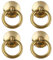 Tiazza 4 anillos de latón antiguo de estilo chino para armarios de cocina, armarios, cajones, muebles, herrajes de estilo retro (Oro)