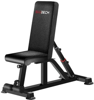 Boudech THOR 250 - Banco de fitness para entrenamiento con pesas y mancuernas de inclinación ajustable, diseño ultra ergonómico y sólido marco antideslizante,capacidad de carga de hasta 250 kg