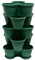 Gariella 5X Blumentopf Säulentopf Pflanzturm Hochbeet Pflanztopf-Kübel mit Untersetzer stapelbar bruchfest widerstandsfähig farbig Kunststoff