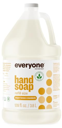 Everyone Liquid Hand Soap Refill, 1 Gallon, Meyer Lemon and Mandarin, made with Essential Oils for Kitchen and Bathroom