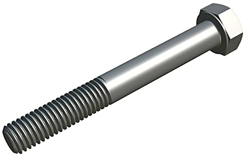 Sechskantschrauben mit Schaft (Packung mit 2) Sechskantschrauben Klasse 8.8 Hochfester Verzinkter Stahl Standard DIN931 ISO 4014 M16X120 (10 mm x 120 mm)
