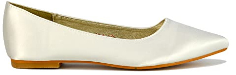 Womens Flat Pointed Toe Shoes Ladies Ballet Faux Suede Slip On Pumps