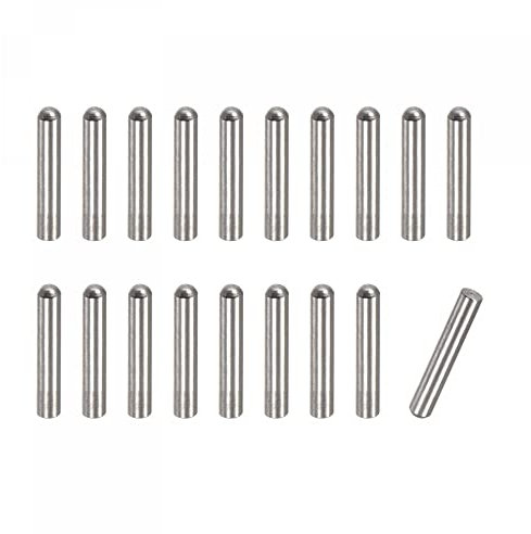 sourcing map 20Stk Spannstifte 304 Edelstahl Rund Flach Holz Stützregale Befestigung 3.5x8mm