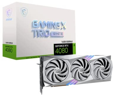 MSI GeForce RTX 4080 - Scheda grafica GAMING X TRIO da 16 GB, colore: Bianco