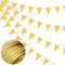 DOJoykey Guirlande en Tissu doré de 20 m avec 52 Drapeaux triangulaires imperméables réutilisables pour la fête des mères, Un Anniversaire, Un Mariage, Une décoration de fête en Plein air