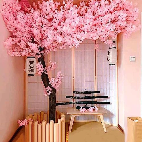 Arbres Artificiels, Arbre De Fleurs De Cerisier Artificiel Sakura Arbre Décor Vignes De Fleurs De Cerisier Intérieur Extérieur Bureau À Domicile Fête Mariage C-1,5 * 1,5 m/4,9x4,9 Pieds Decoration