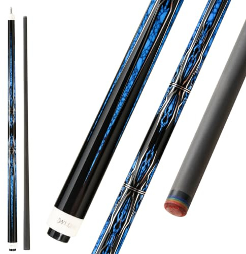 KONLLEN Laser Series KL-BP Pool-Billardqueues aus Kohlefaser, ohne Umhüllung, professionelle Queues, Vollcarbon-Technologie, geringe Durchbiegung, 12,2 mm, 147 cm, Uni-Loc-Stift