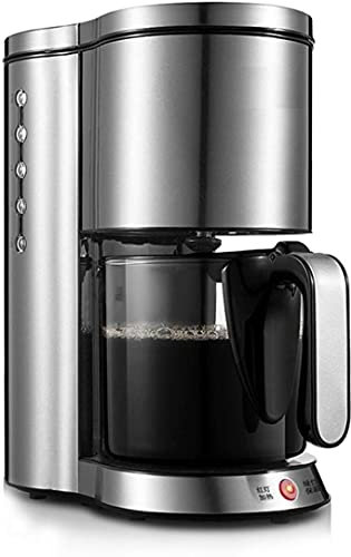 TEmkin Filter Coffee Machine, Drip Coffee Makers Stainless Steel with 1.25L Glass Jug Detachable Filter Coffee Machine Anti Drip Design Keep Warm
