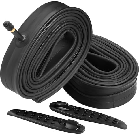 FANSPRO 2 Pack of 20 Inch Bike Tube 20x1.75 20x1.95 20x2.10 20x2.125 Heavy Duty Bicycle Tube with 2 Tire Levers,32mm Schrader Valve Premium Quality Butyl Inner Tube