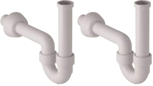 Geberit serie 151.100.11.1 Sifone per lavabo in PP bianco orientabile 11/4 x40 mm (Confezione da 2)