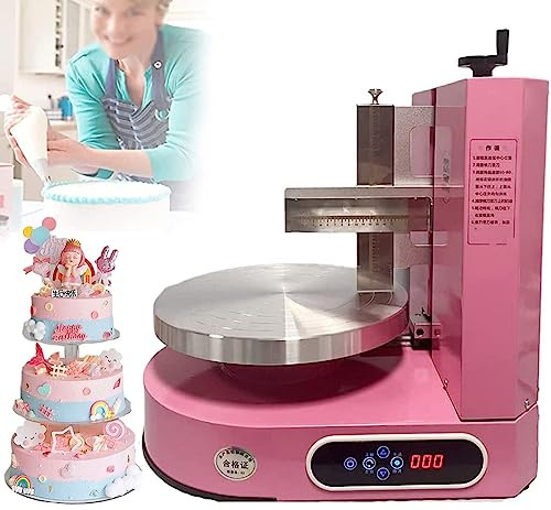 Machine à tartiner la crème au beurre de gâteau | Machine automatique de décoration de gâteau d'anniversaire lisse pour gâteaux de 10,2 à 30,5 cm | Épandeur de confiture pour gâteau et pain