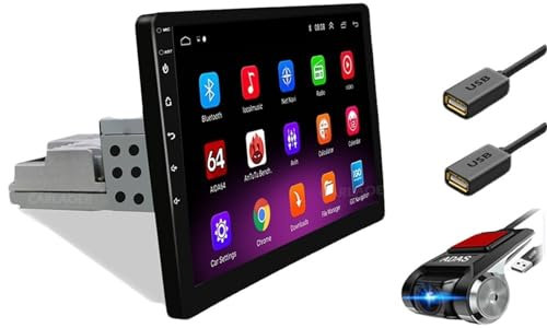 XEBRAD Lettore video multimediale for autoradio Android 9.0 da 9 pollici 2 Din Stereo automatico universale Lettore per auto touch screen(2G 16G DVR)