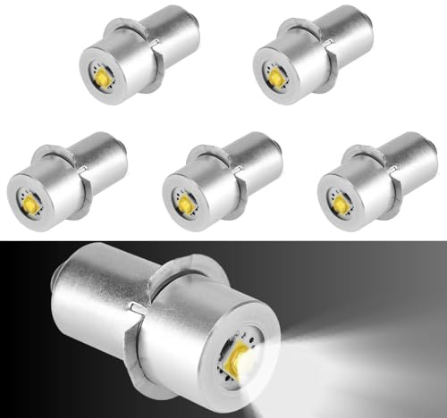 VIFERR LED Torch Bulb P13.5S 3W LED Conversion Flashlight Bulb 180LM Work Light Lamp Replacement Lamp for Torch Light Flashlights Work Lights (Warm White 4~12V)
