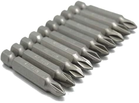 Estrattore di viti danneggiate, set di punte for cacciavite 10 pezzi da 50 mm di lunghezza, set di punte for cacciavite PH1 for utensili manuali domestici, punte for cacciavite a croce con gambo esago
