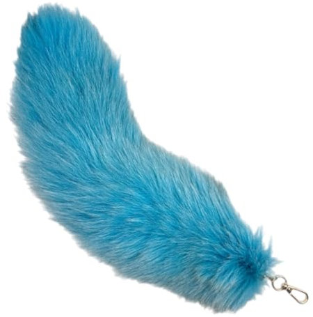 divuukyi Stylischer Tierschwanz Schlüsselanhänger Handtaschendekoration Einzigartiger Anhänger für Handtasche Blau Cyan 40 Smart, Cyanblau, 40 Smart