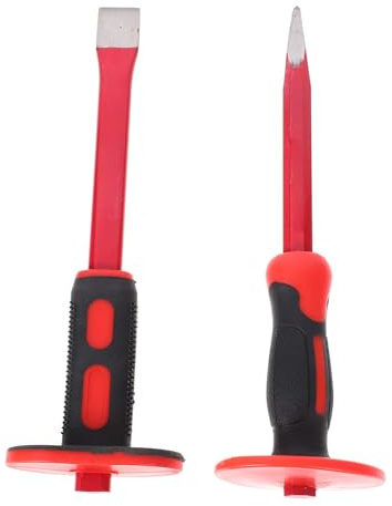 ABOOFAN Scalpello Per Set Scalpelli Per Utensile Per Muratura Pesante Scalpello Freddo Impugnatura Ergonomica Antiscivolo Acciaio Al Vanadio Trattato Termicamente
