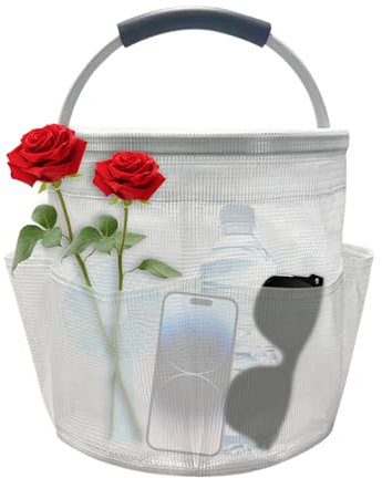 Tragbarer Putzeimer Mit Griff - PVC Tragbarer Organizer Korb für Picknick | Badezimmerbedarf Multifunktionale Tragetasche Für Wohnheim Fitnessstudio Schwimmbad